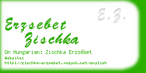 erzsebet zischka business card